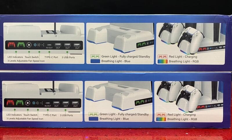 Підставка та станція для охолодження PS5/Slim/Pro, зарядна станція
