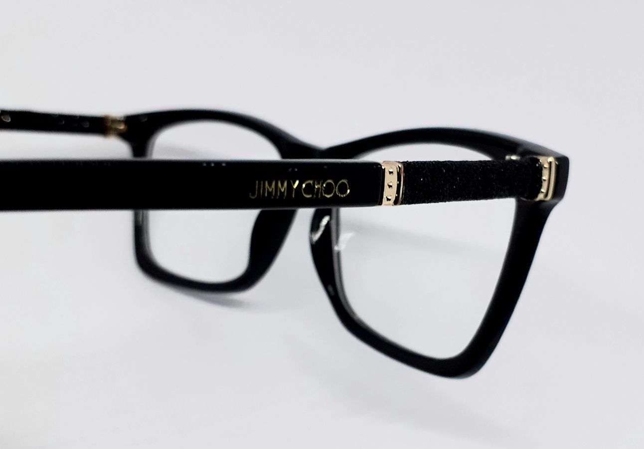 Jimmy Choo очки имиджевые женские оправа черная с золотым логотипом