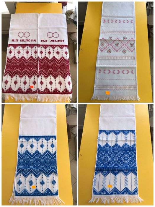 Весільні рушники вишиті гладдю, весільний рушник