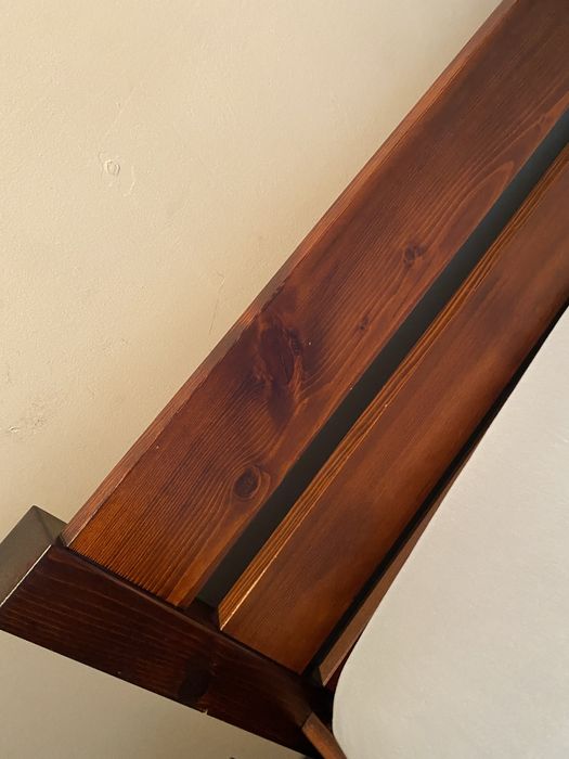 Łóżko drewniane z materacem 140x190