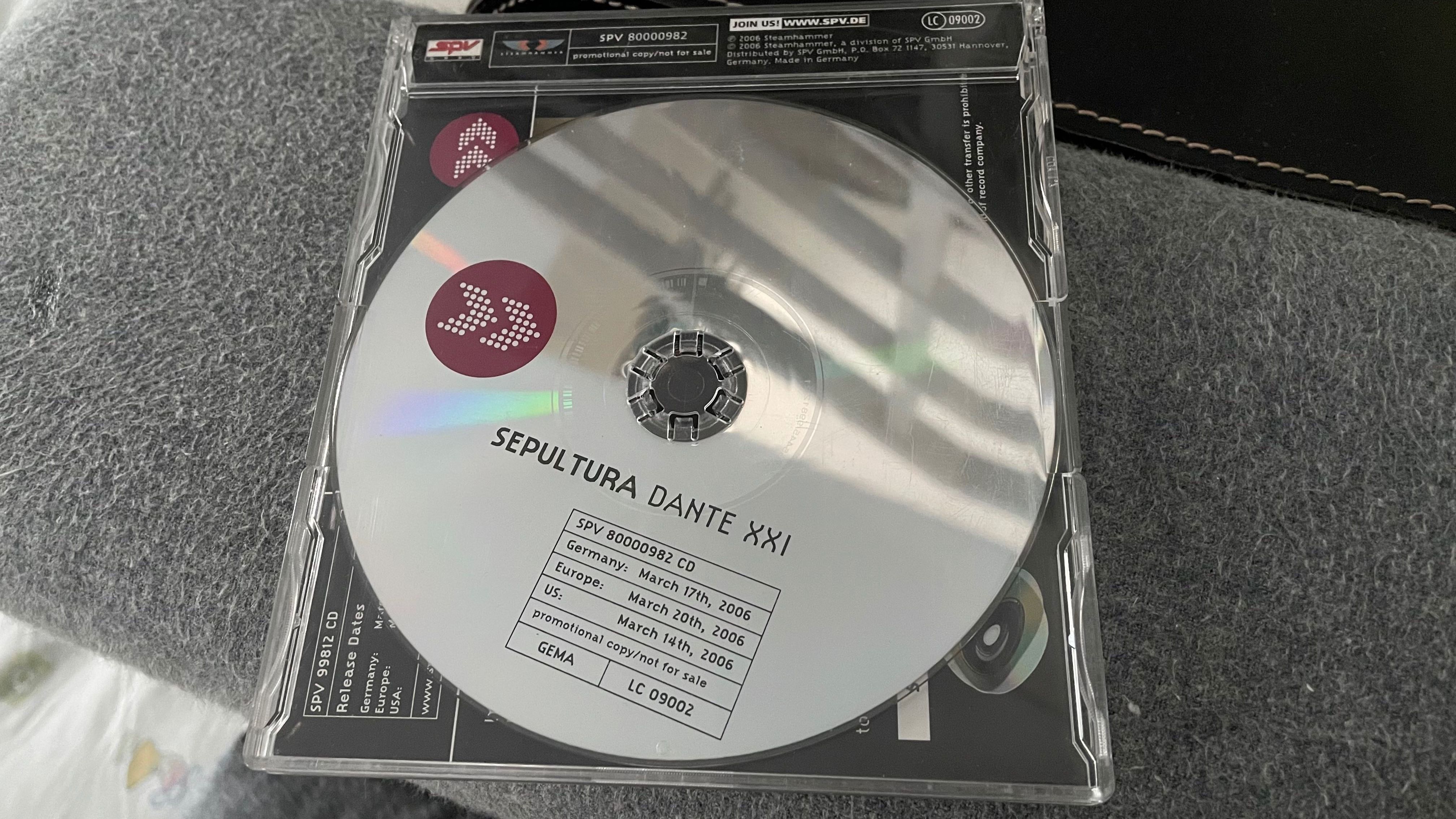 Sepultura ‎– Dante XXI - cd promo