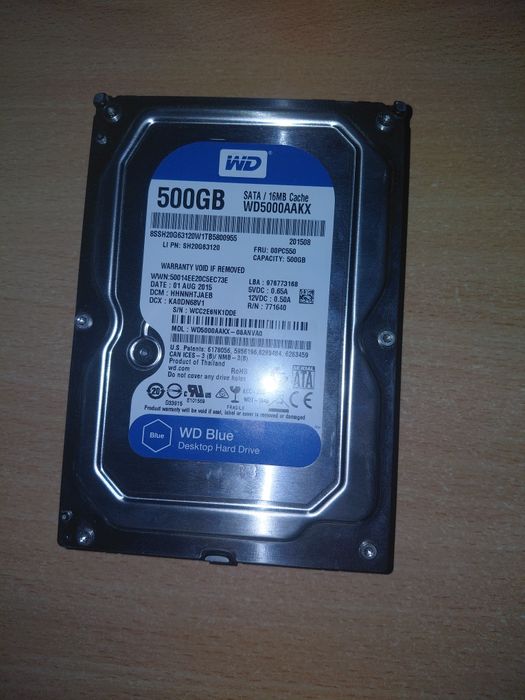 Жорсткий диск HDD на 500гб пам'яті