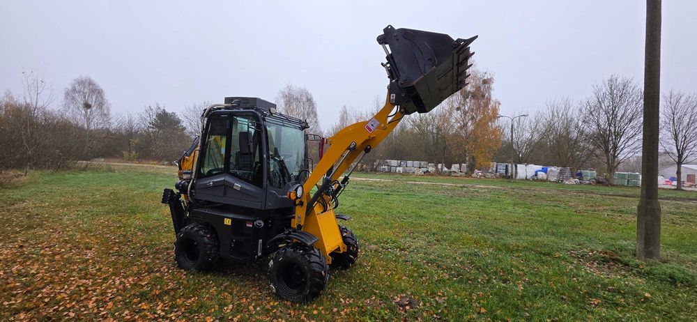 Koparko- ładowarka przegubową, minikoparka, akcesoria, klima, nowe OC