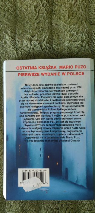 Omerta - Mario Puzo; kryminał; ocena 7,2 stan DB