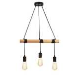 Drewniana lampa wisząca 3 żarówki