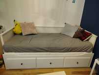 Rezerwacja Łóżko białe Ikea Hemnes