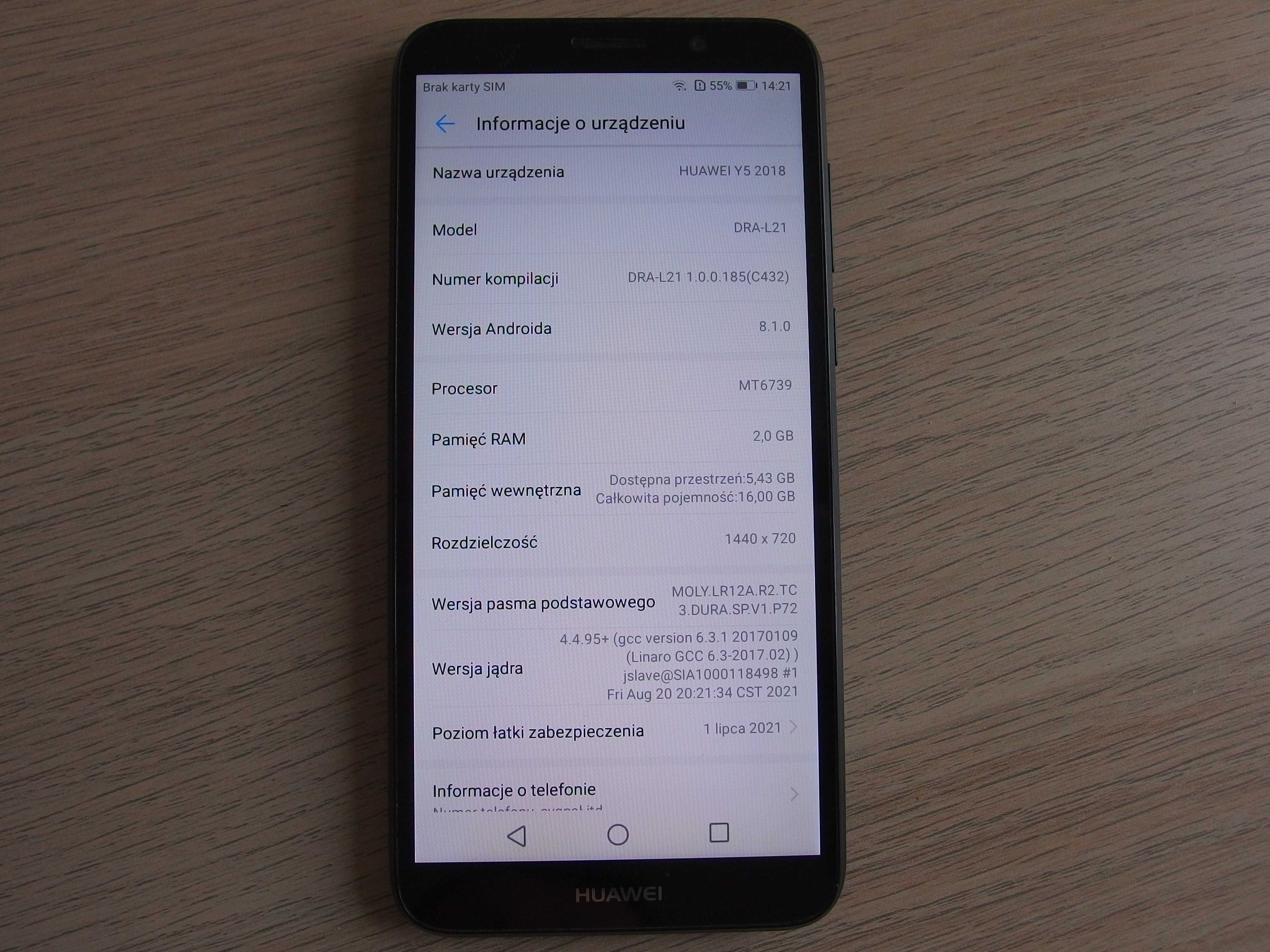 zadbany smartfon telefon HUAWEI Android 8.1 dual SIM