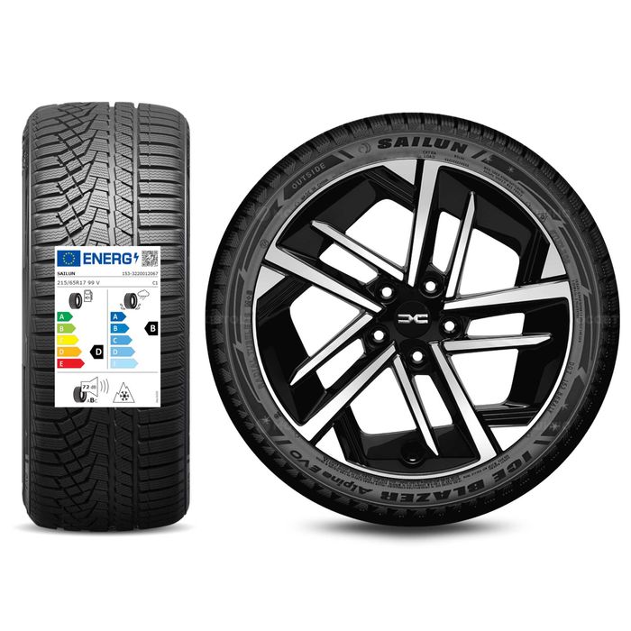 Nowe koła zimowe 17" Dacia Duster Bigster DJF Sailun 215/65R17 Czarny
