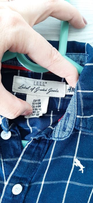 Granatowa koszula rozmiar 68 H&M