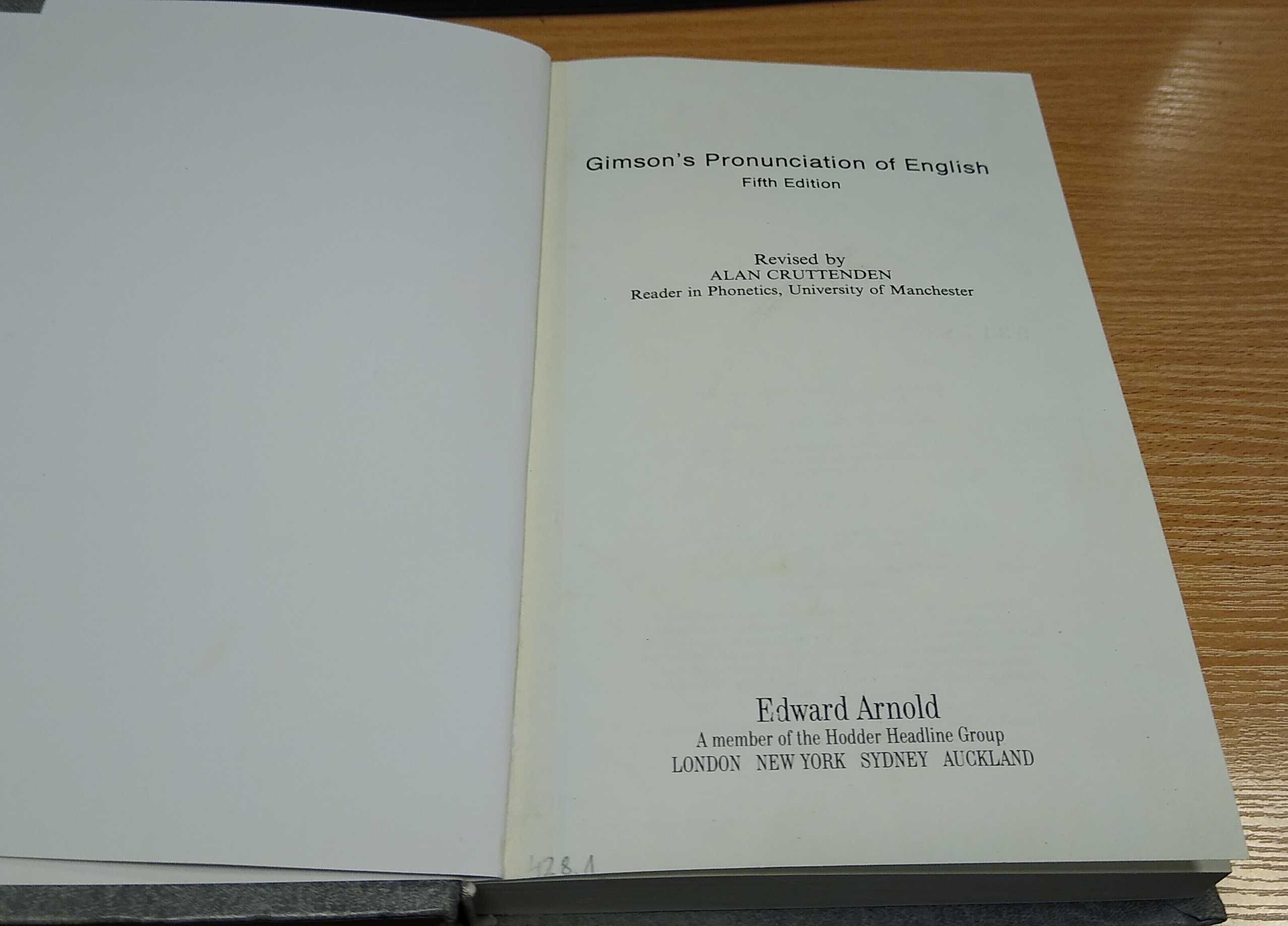 Gimson's pronunciation of English 5th edition TWARDA