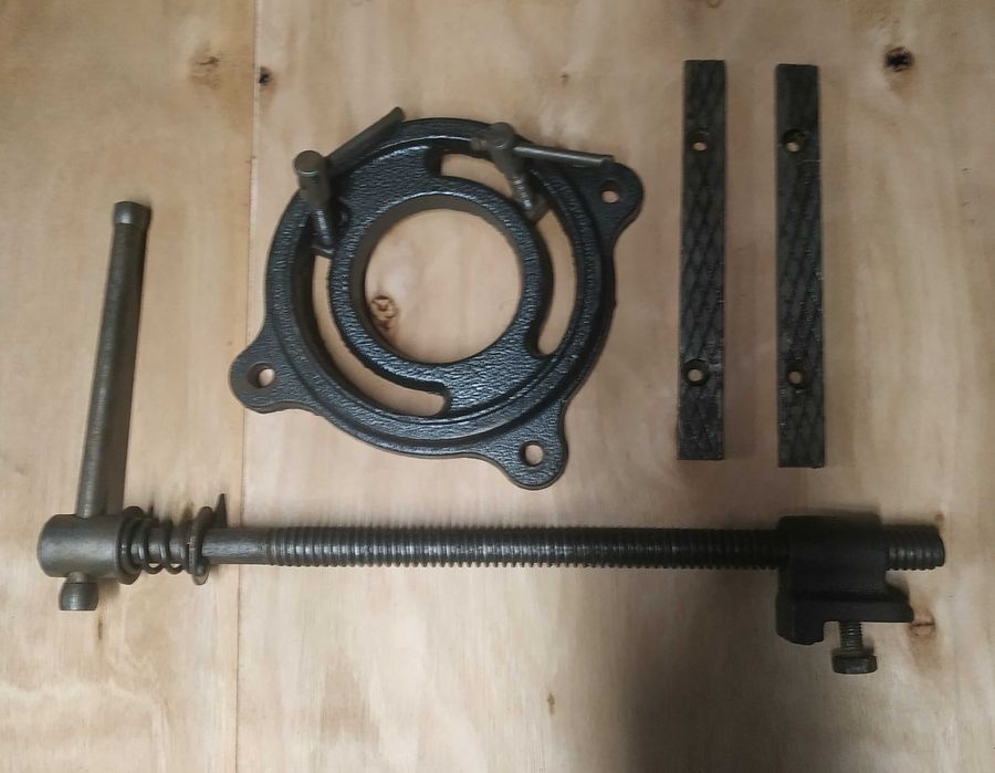 śruba szczęki i obrotnica z imadła