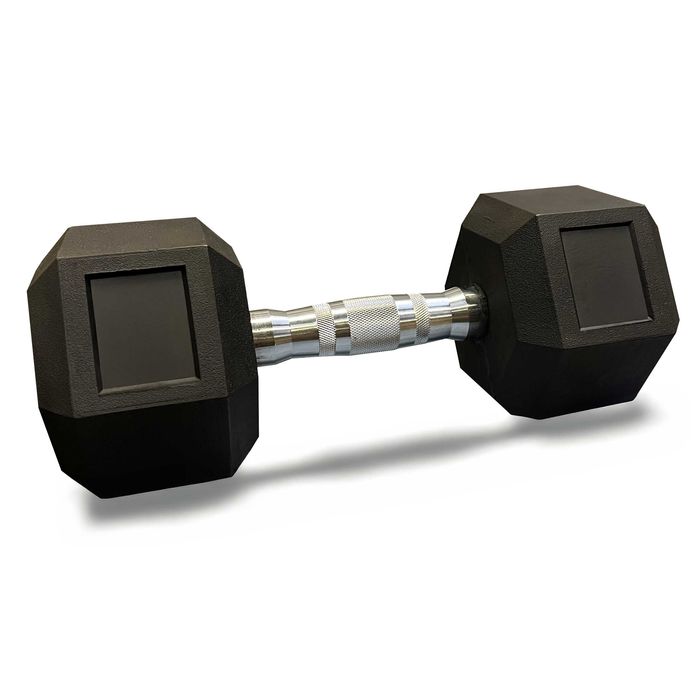 Hantla hantle hex żeliwny do ćwiczeń gumowany żeliwo 30 kg powlekane