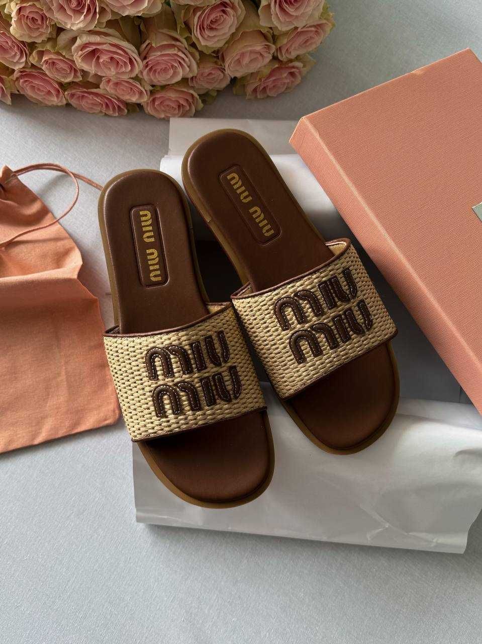 Miu Miu Slippers Brown