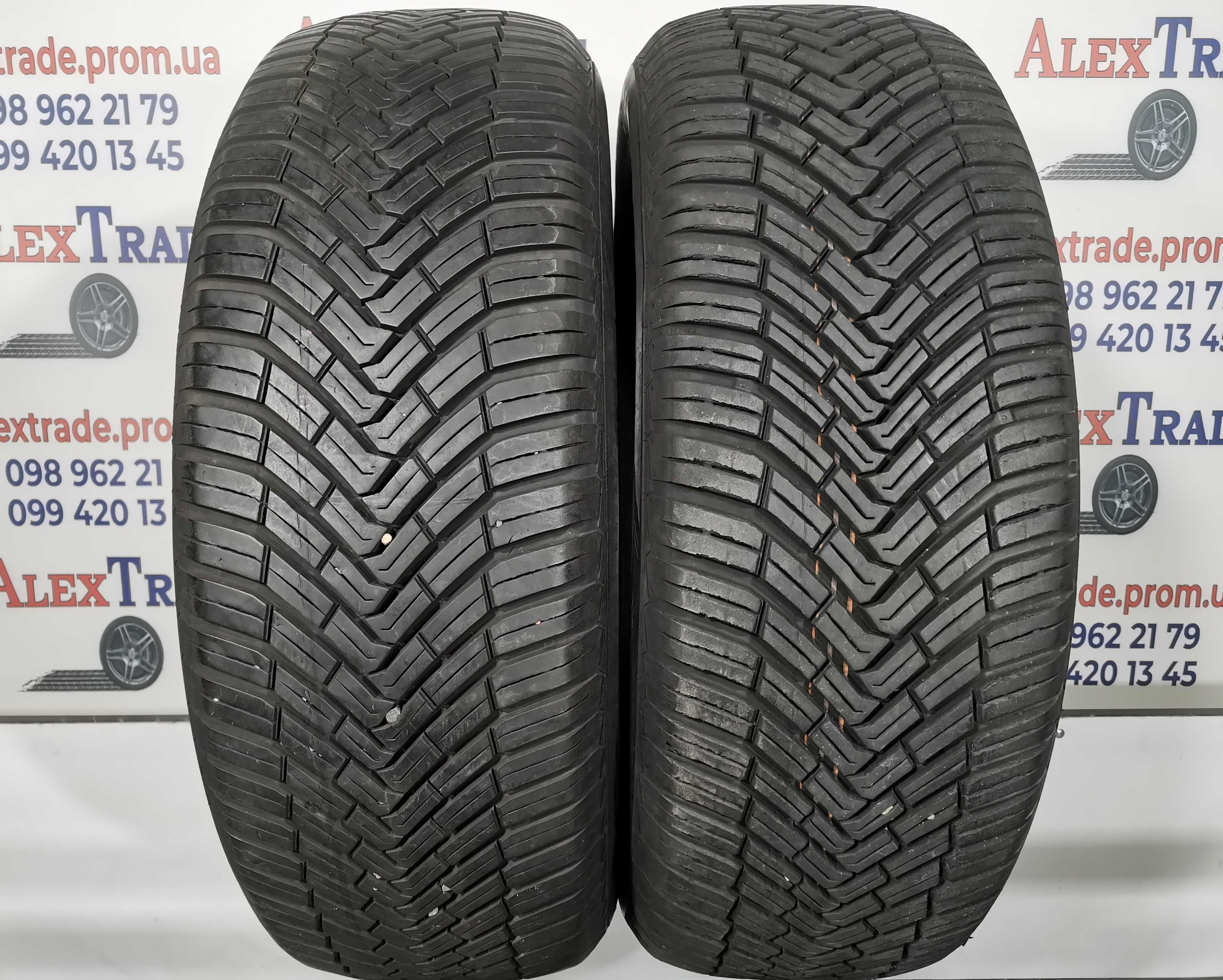 2 шт. 215/60 R17 Continental AllSeasonContact шини б/у, 2021 рік, 7 мм