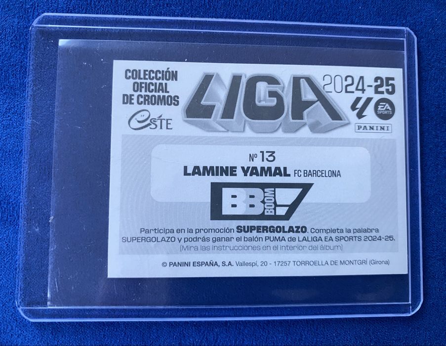 Cromo Lamine Yamal Boom La Liga 2024-25 Panini FC Barcelona