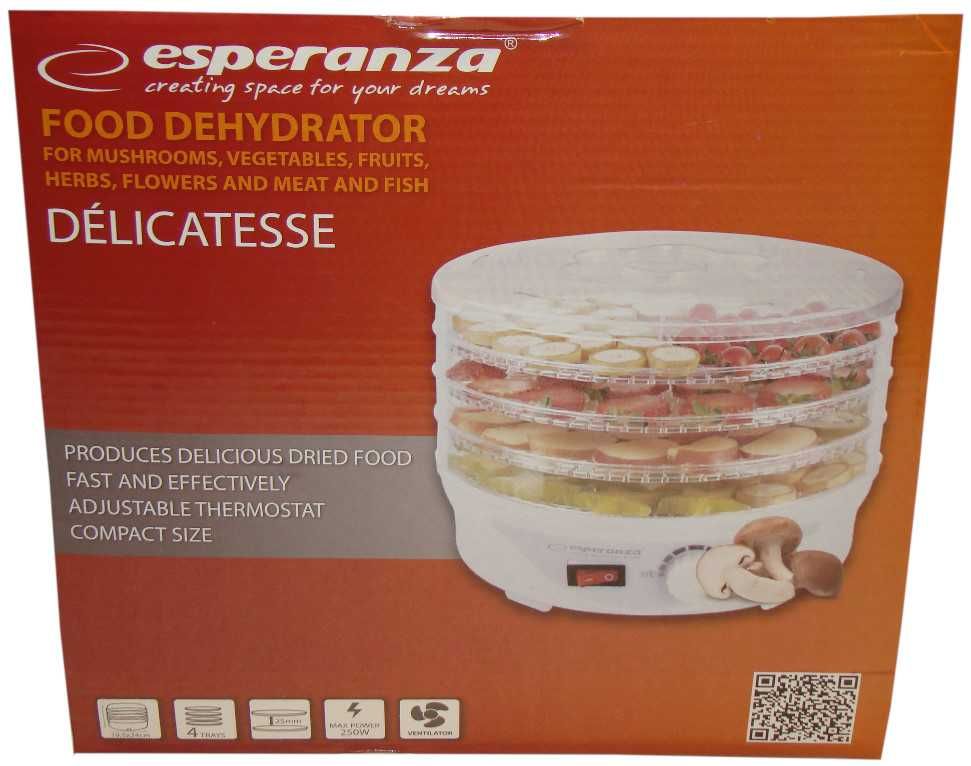 Suszarka spożywcza Esperanza 250W do owoców, warzyw i grzybów