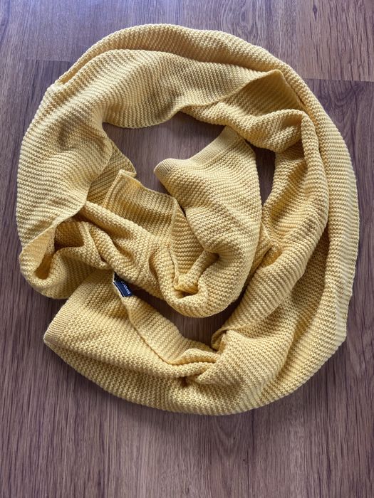 H&M musztardowy szeroki szalik