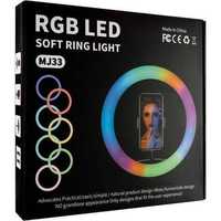 Кільцева лампа mj33 33см RGB Ring Light + штатив