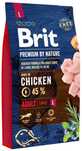 Сухий корм для собак великих порід Brit Premium Dog Adult L 15кг курка