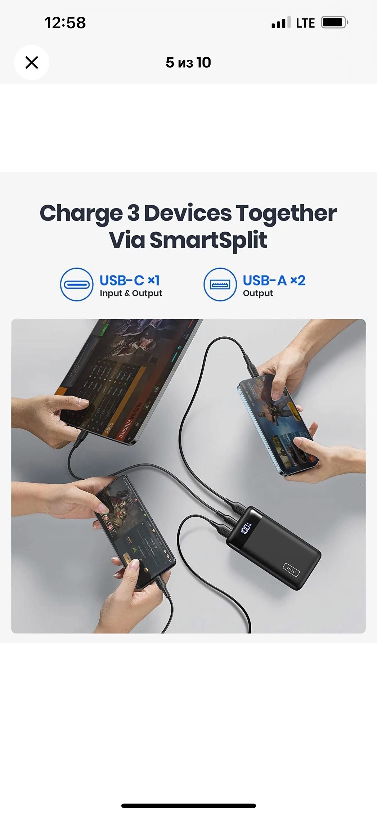 INIU Portable Charger 20000mAh USB C Out Power Bank Fast Charging