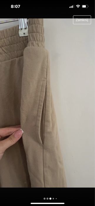 spodnie szerokie Bershka r. S