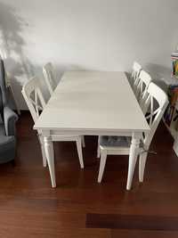 Stół IKEA biały rozkładany 155/215x87 jak nowy