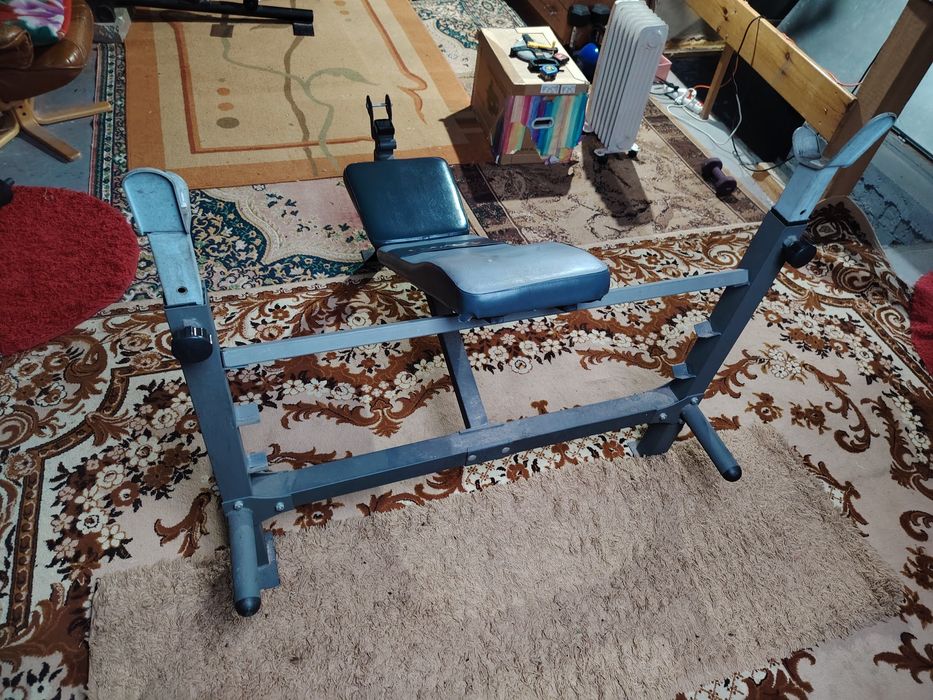 siłownia domowa mocna ławka, sztanga, 50kg obciążenia