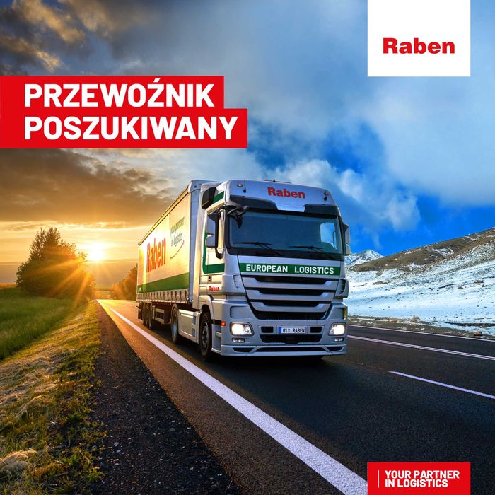 Poszukiwany przewoźnik 13,6 naczepa (FTL). Praca po kraju