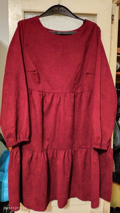 Платье микровельвет большого размера