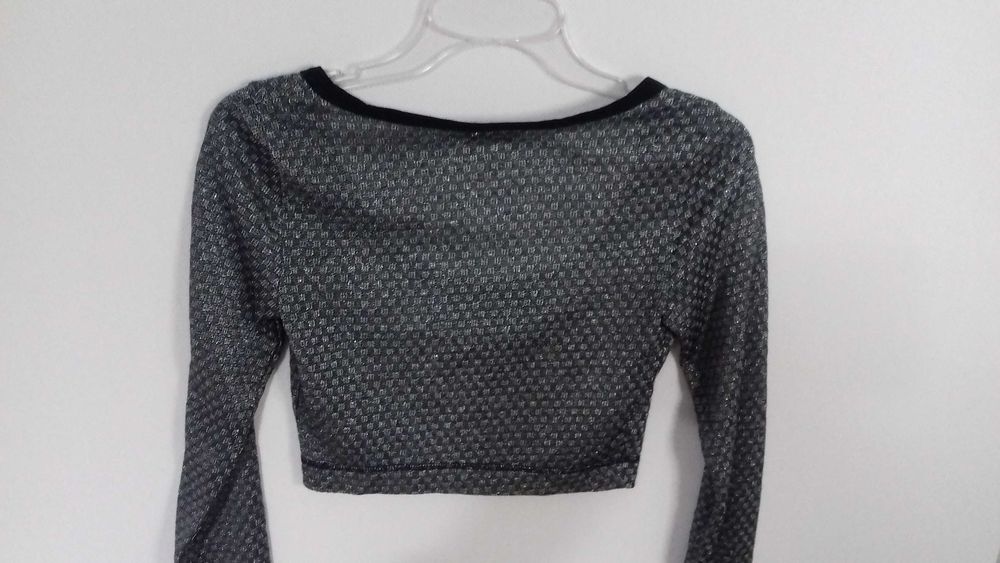 Szary sweterek MISS SELFRIDGE crop top bolerko bluzka wiskoza | 36 S
