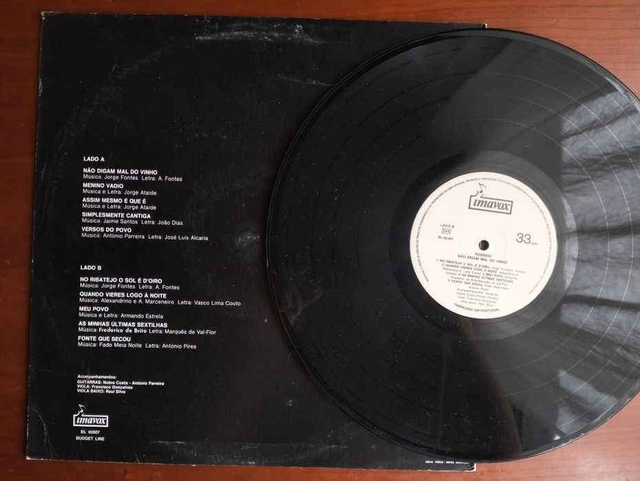 Disco de vinil LP Rodrigo - Não Digam Mal do Vinho'