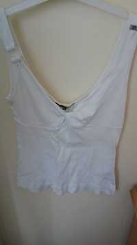 Blusa branca da Miss Sixty,  com formato de laço no peito