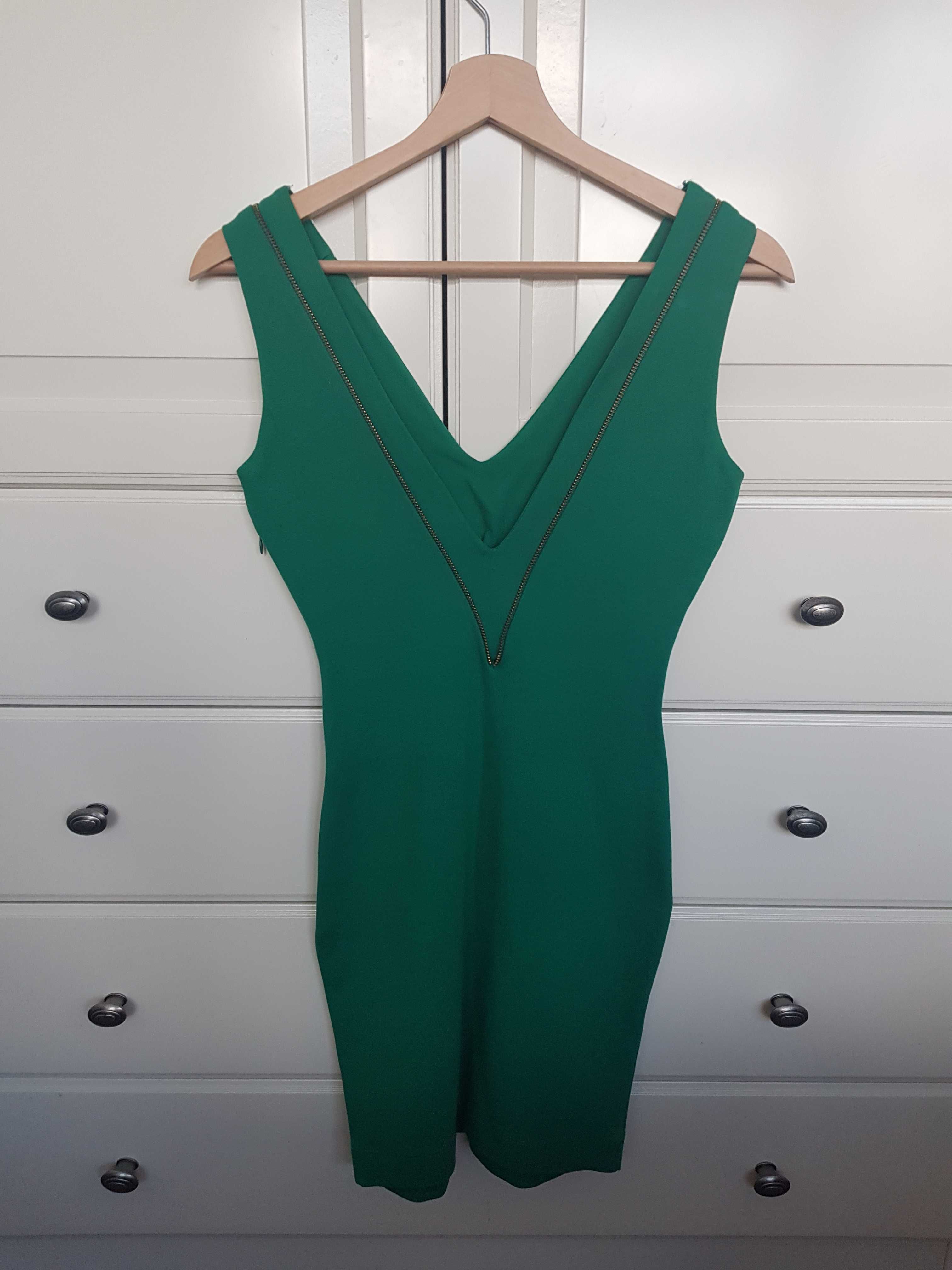 Zielona krótka sukienka, XS