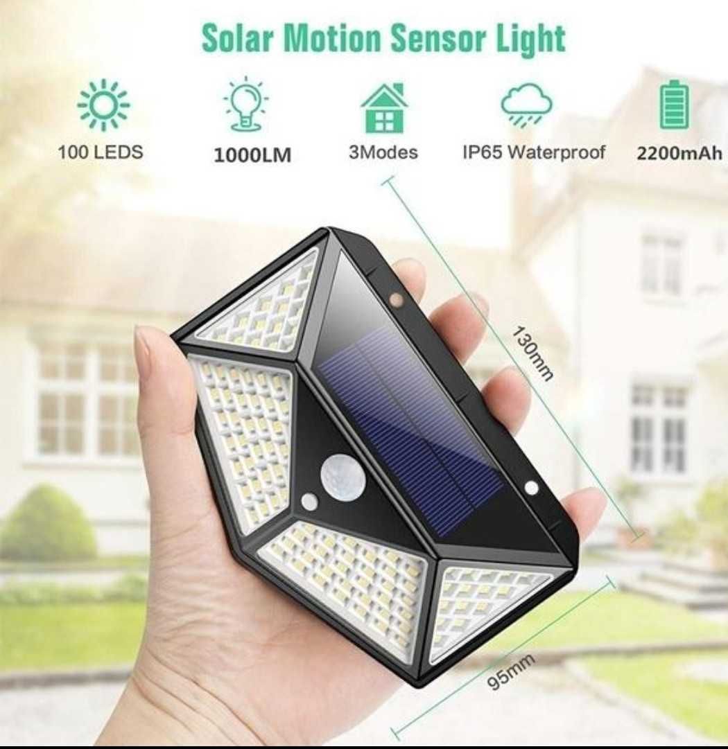 Luz exterior solar 100 LED's