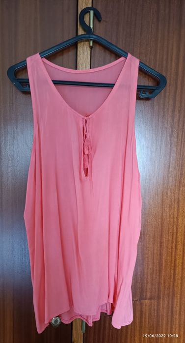 Túnica de algodão tecido fino