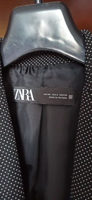 Marynarka Zara czarna w kropki