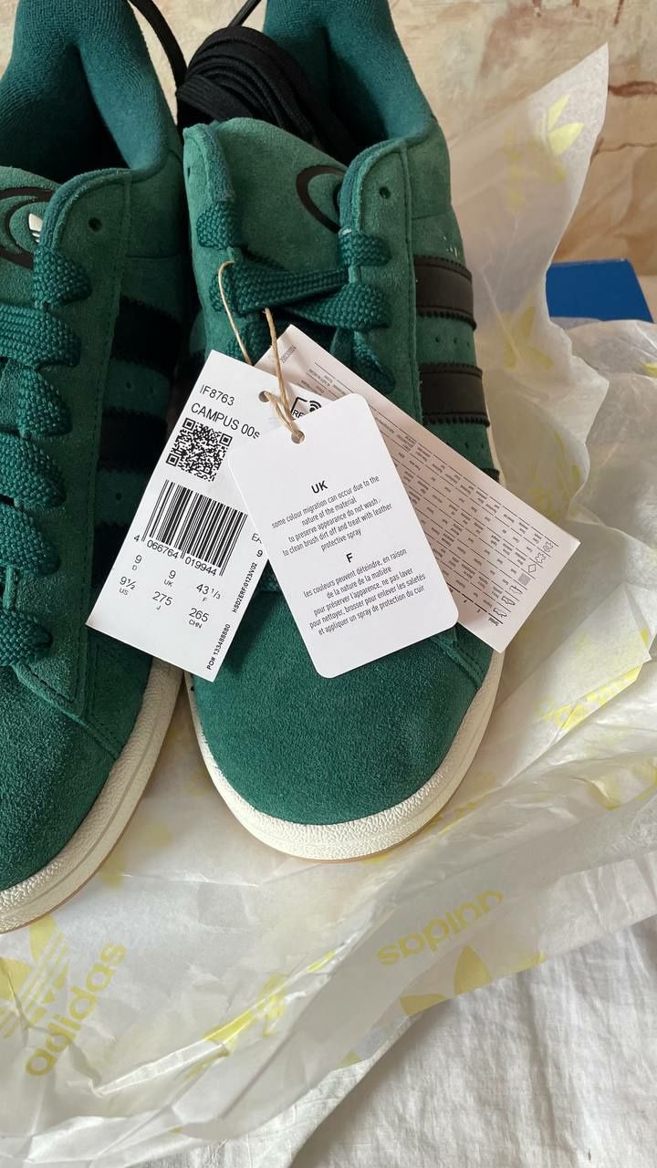 Adidas Campus 00s Green. Кроссовки Адидас Кампус Зелёные