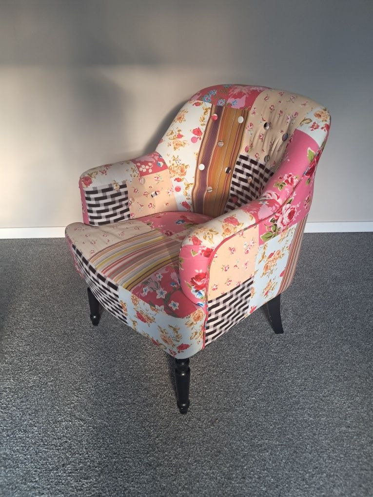Fotel Beliani patchwork wielokolorowy