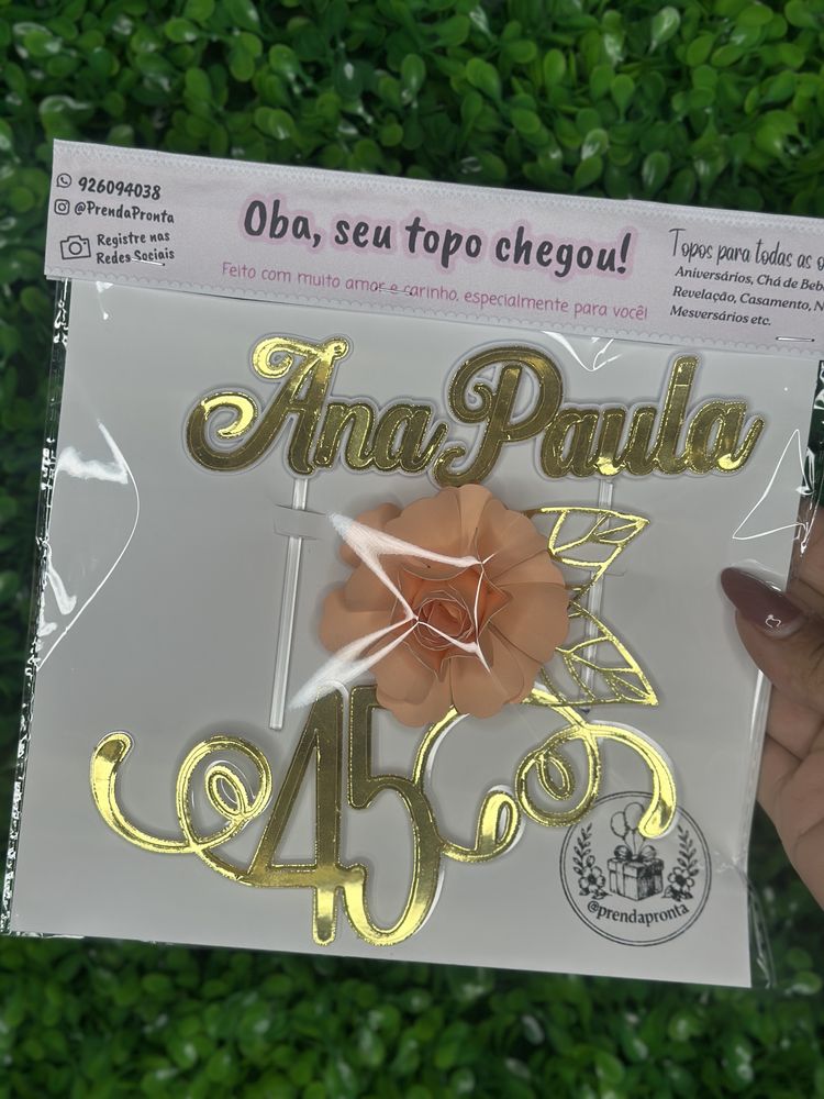 Topper de bolo personlaizado