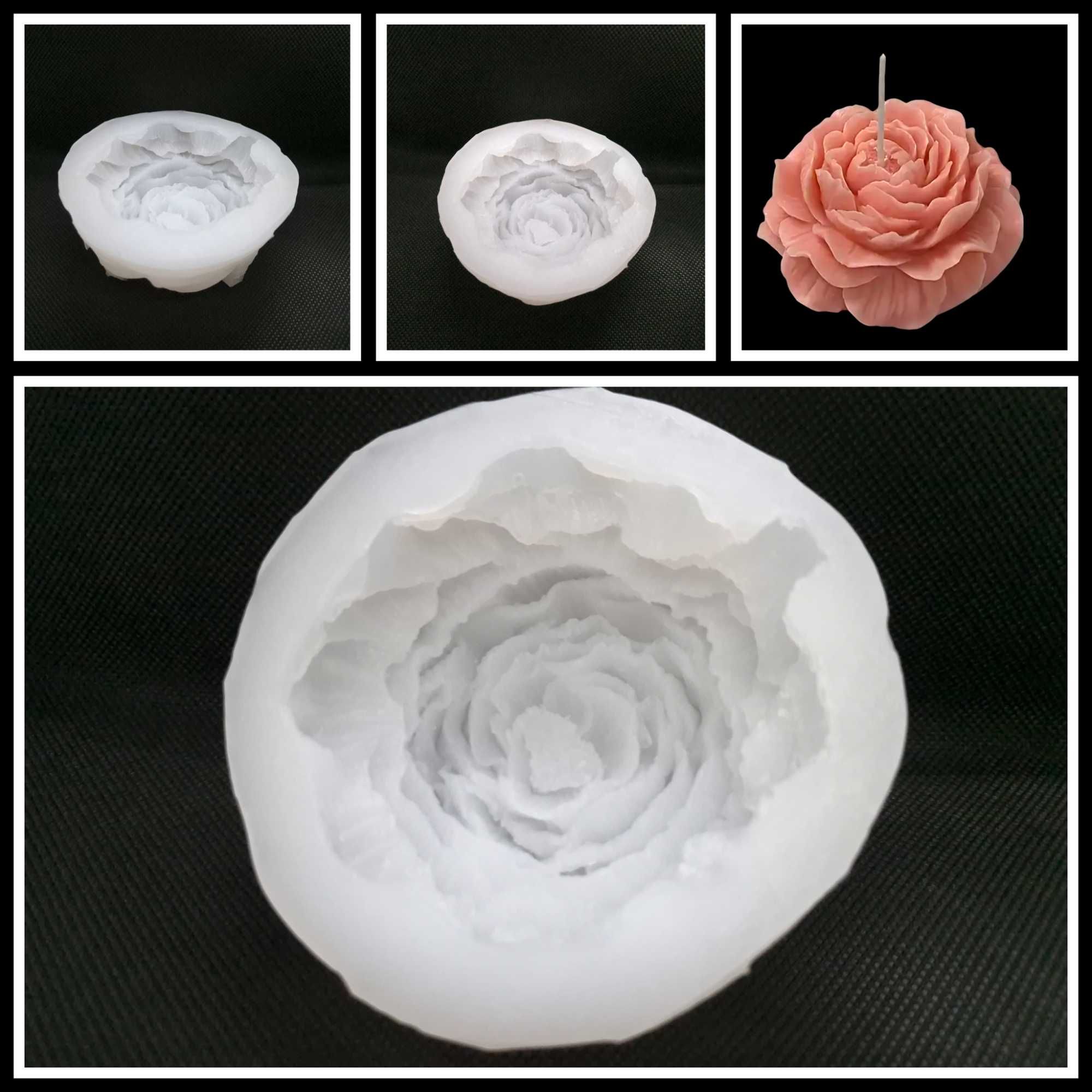 Molde em silicone p/ vela - 'Rosa'
