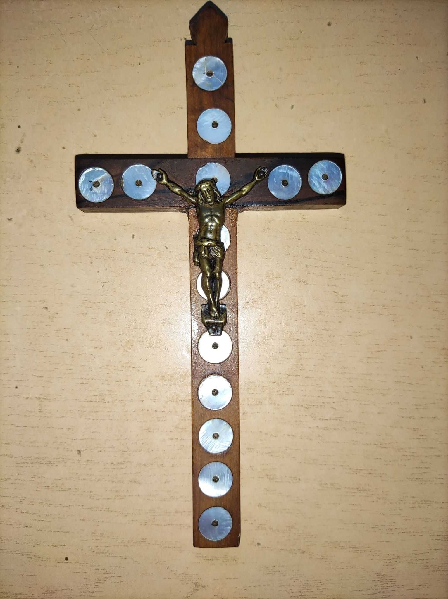 sprzedam krzyż z przełomu XIX XX wieku zabytkowy krzyżyk 17,5 cm
