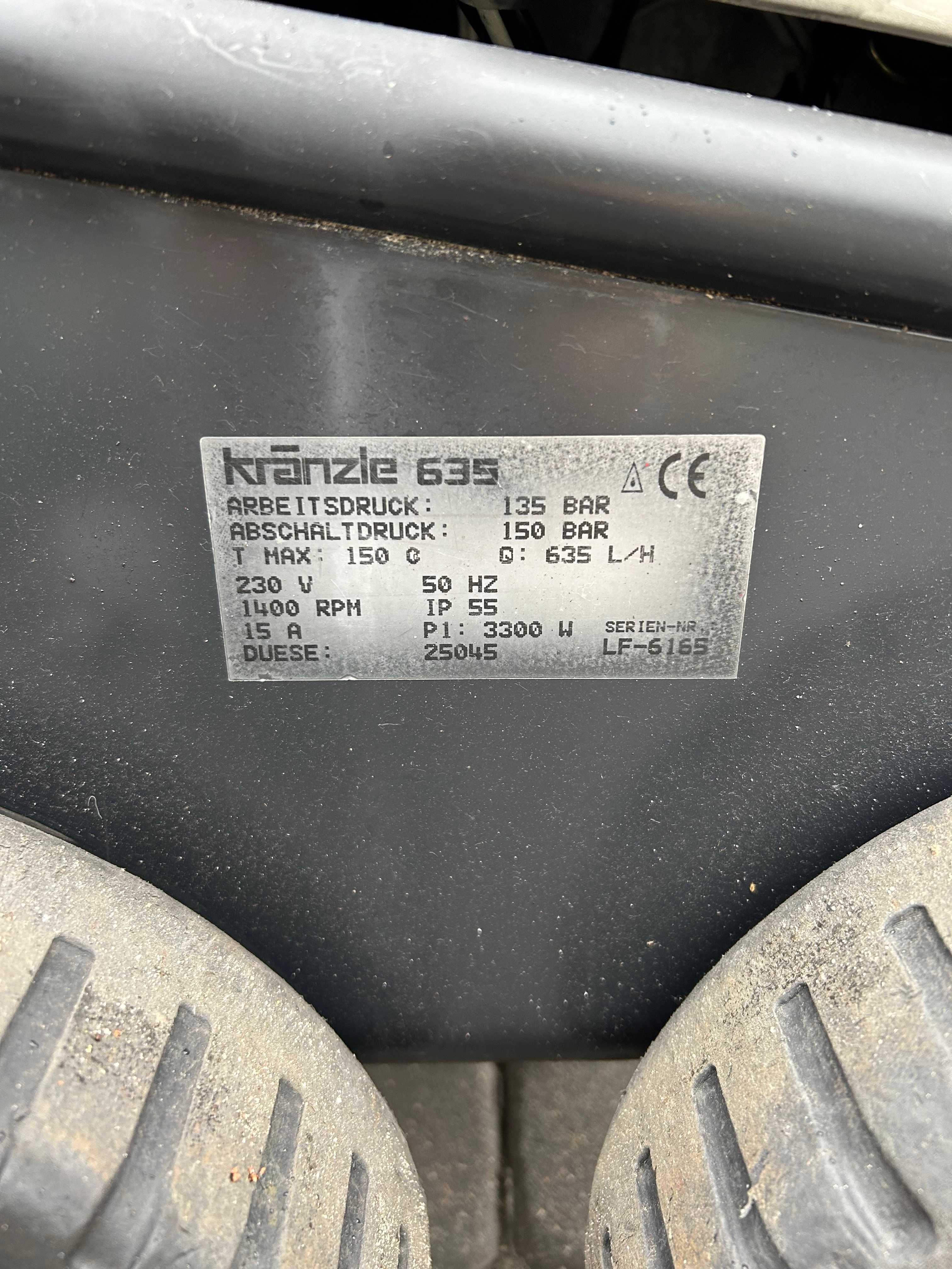 Myjka ciśnieniowa KRANZLE THERM 635 na gorącą wodę