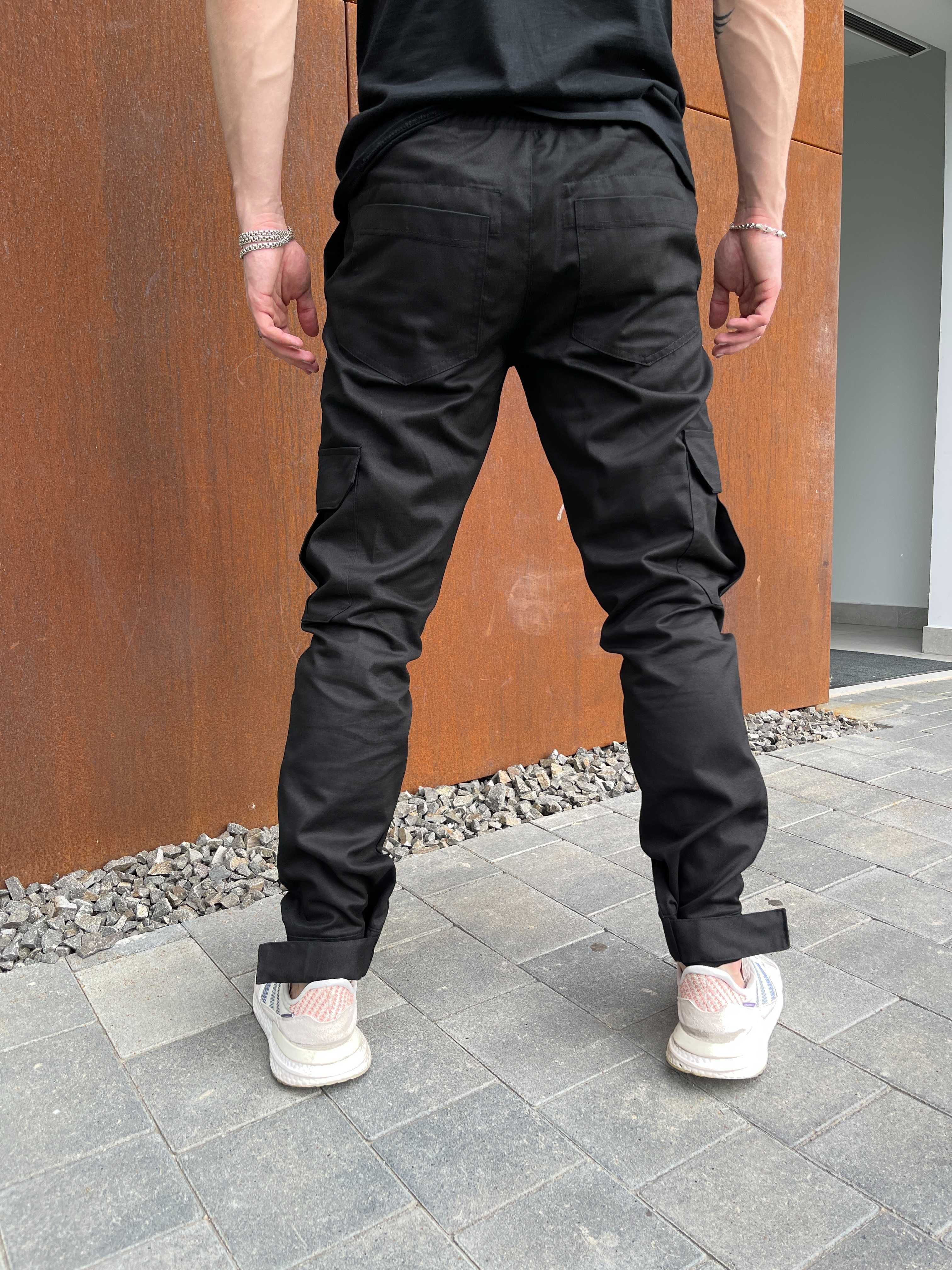 Штаны мужские брюки котоновые весенние осенние черные
