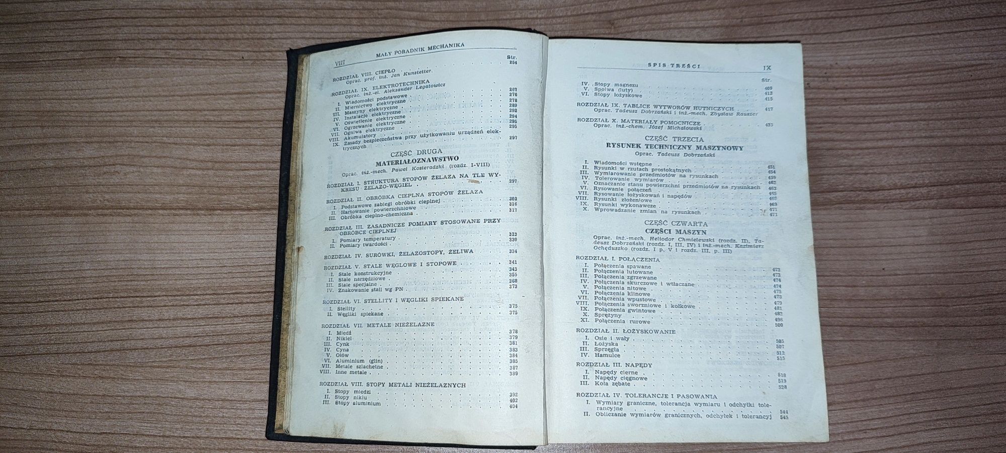 Mały poradnik mechanika 1952. Państwowe wydawnictwa naukowe wydanie II