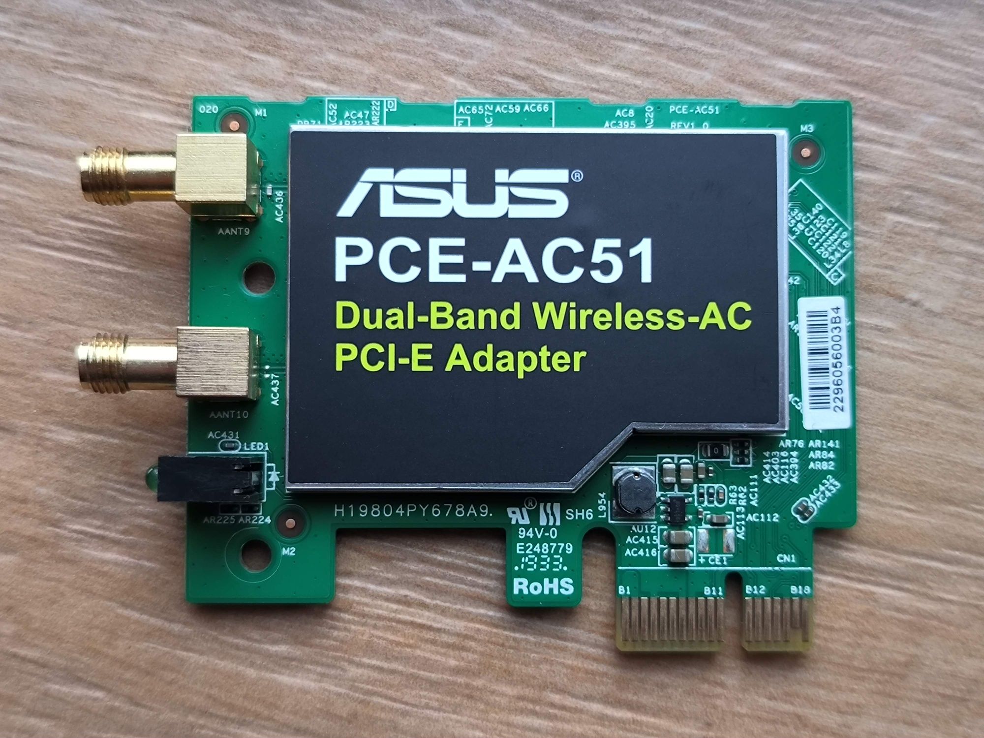 Karta sieciowa wewnętrzna ASUS PCE-AC51 Dual-Band Wireless PCI-E Wi-Fi