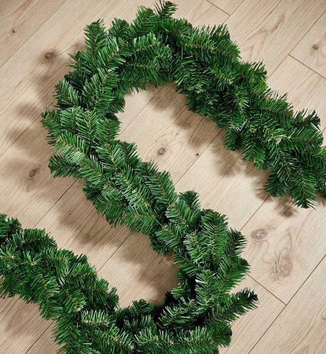 300CM Girlanda Świąteczna Choinkowa Stołowa Zielona Na Okno Schody