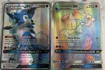 Cartas pokemon Lycanroc e Lucario