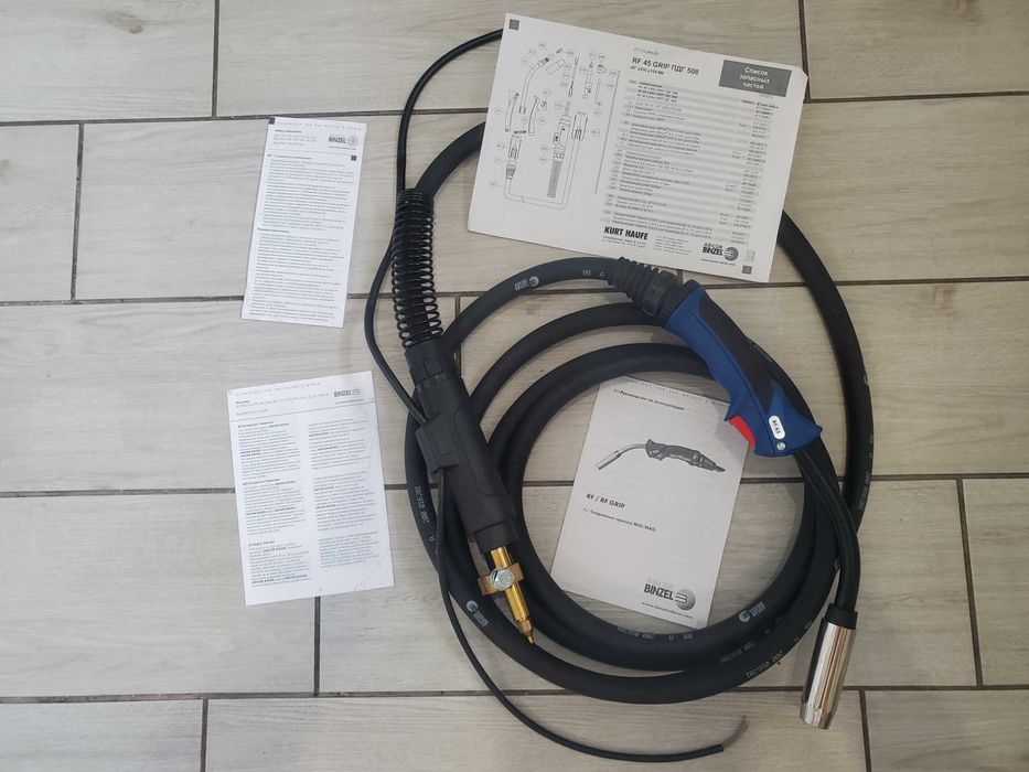 Зварювальний пальник Abicor Binzel RF GRIP 45, 5 метрів роз'єм PDG-508