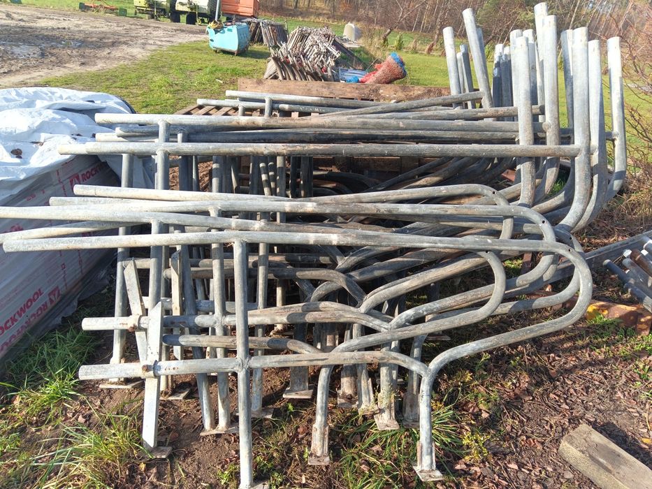 Przegrody stanowiskowe pinezki grzybki dla bydła