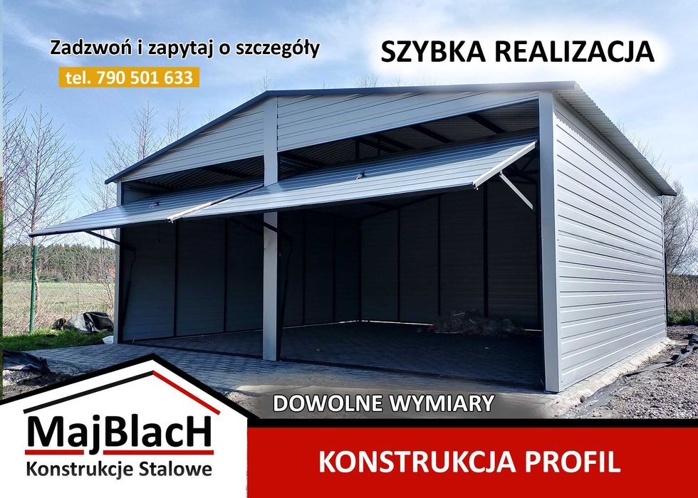 Garaż Blaszany 6x6 - SZYBKA REALIZACJA - Garaże Blaszane - Maj-Blach
